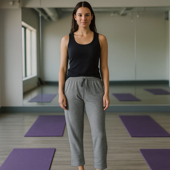 Liz Claiborne Pants - NWT Liz Claiborne Jogger Straight Leg XLARGE Mid Rise Pant Gray Heather Yoga NEW